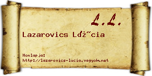 Lazarovics Lúcia névjegykártya